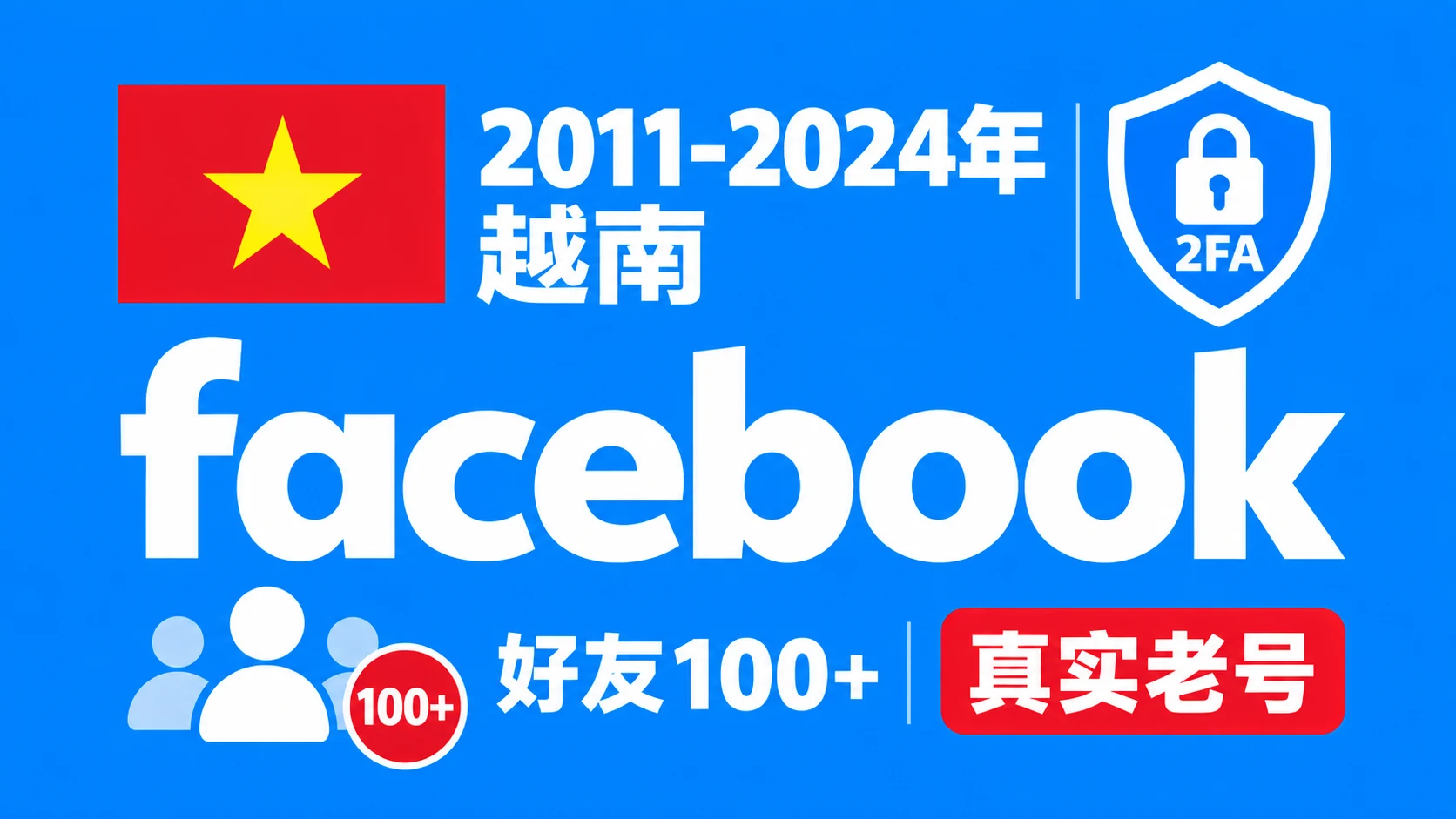2011-2024 Vietnam Friends 100+ Facebook Real Old Accounts with 2FA