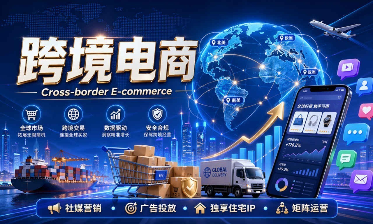 跨境电商专题：核心 APP 运营、广告投放矩阵与独享住宅 IP 环境解析