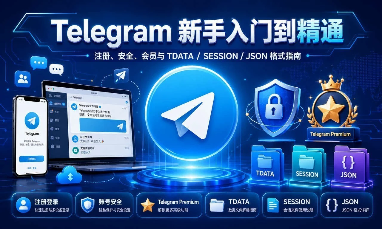 Telegram Account Purchase: Beginner to Pro Guide on Registration, Security, Membership, and TDATA / SESSION / JSON Formats